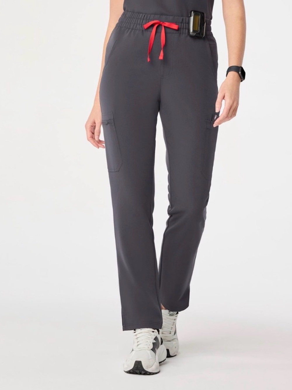 FIGS Cargo Straight Leg Charcoal Grey Medical Hospital Scrub Pants Medium Tall